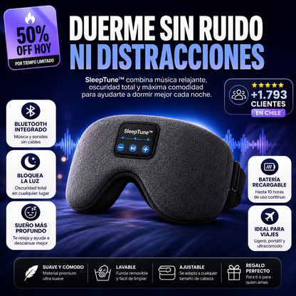 SleepTune™║Antifaz Bluetooth para Dormir