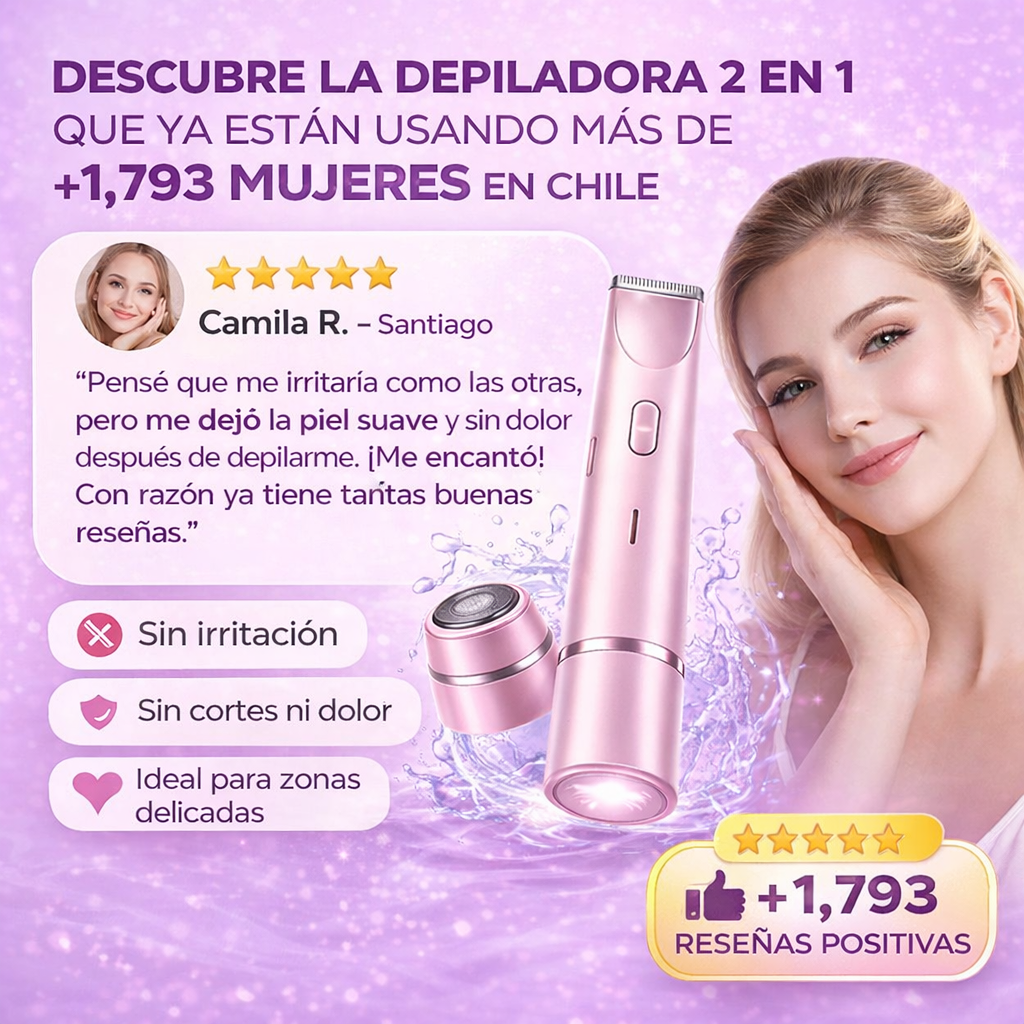 SilkEase™ Rasuradora femenina 2 en 1