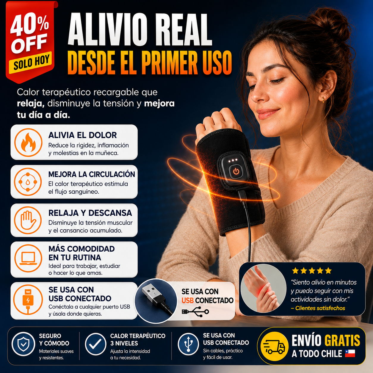 ArthriFlex™ Muñequera Térmica